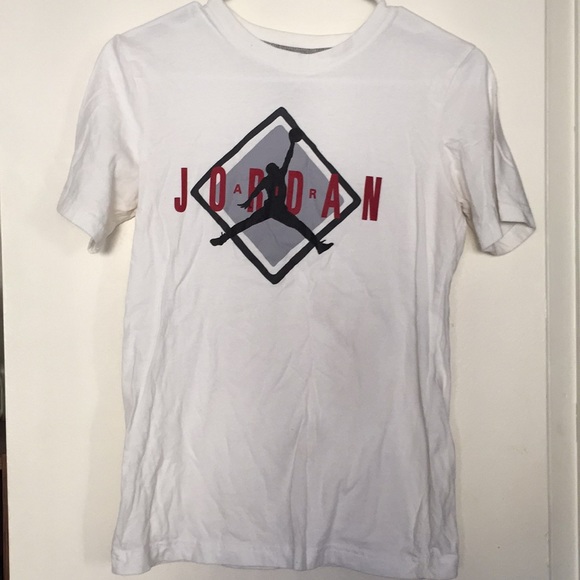 Jordan Tops - Jordan White T-Shirt, with logo in the front